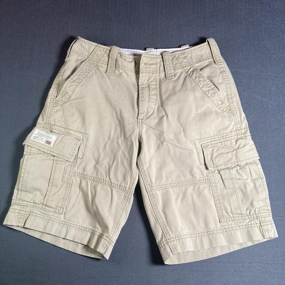 Ralph Lauren Denim & Supply Cargo Shorts Mens 29 Beige Vintage Utility Gorpcore